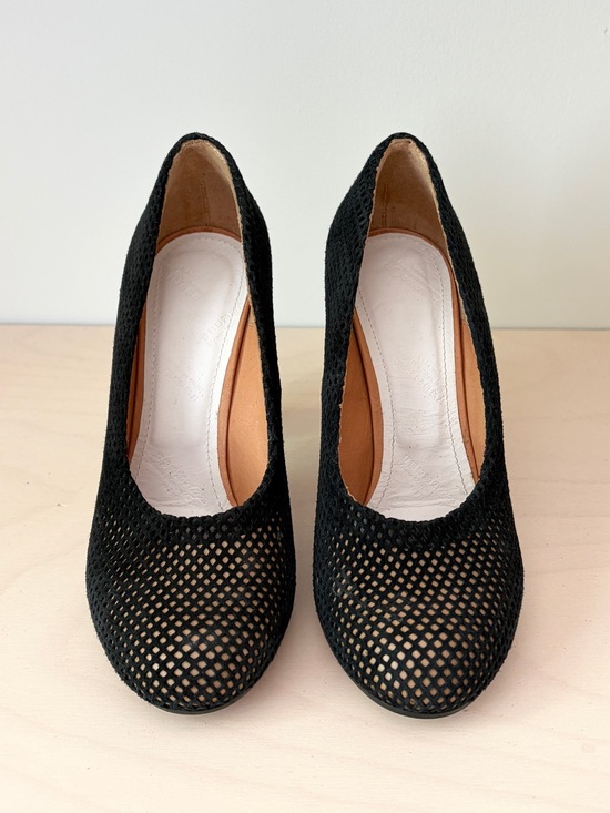 Maison Martin Margiela Shoes - Maison Martin Margiela Fishnet Trompe L’Oeil Round-Toe Suede Pump 36.5